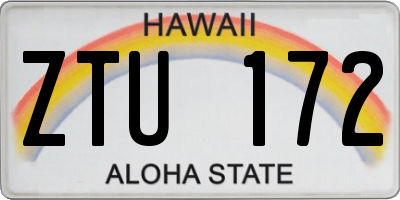 HI license plate ZTU172