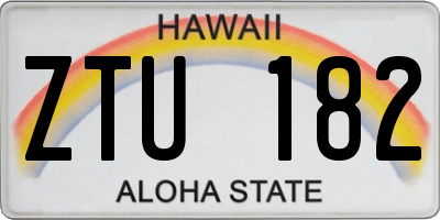 HI license plate ZTU182