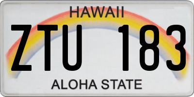HI license plate ZTU183