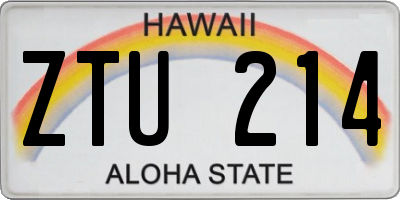 HI license plate ZTU214