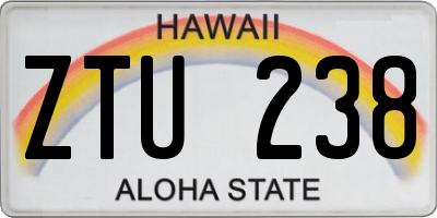 HI license plate ZTU238
