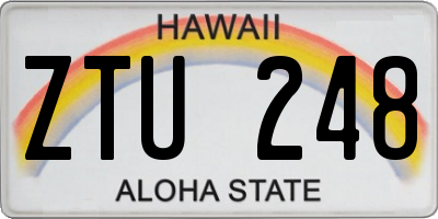 HI license plate ZTU248