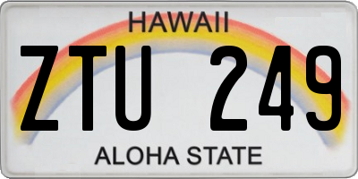 HI license plate ZTU249