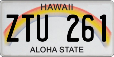 HI license plate ZTU261