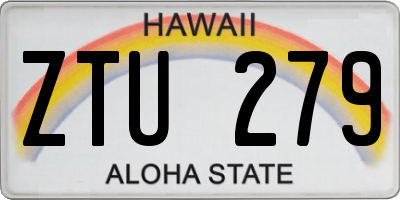 HI license plate ZTU279