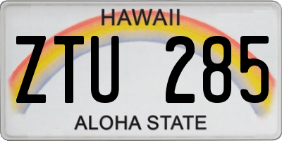 HI license plate ZTU285