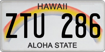 HI license plate ZTU286