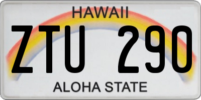 HI license plate ZTU290