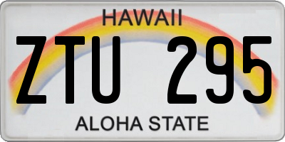 HI license plate ZTU295
