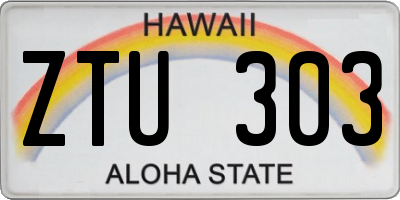 HI license plate ZTU303