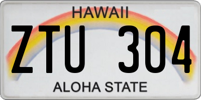HI license plate ZTU304