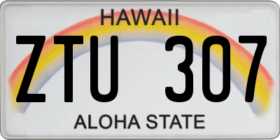 HI license plate ZTU307