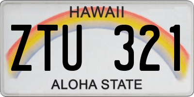 HI license plate ZTU321
