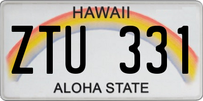 HI license plate ZTU331