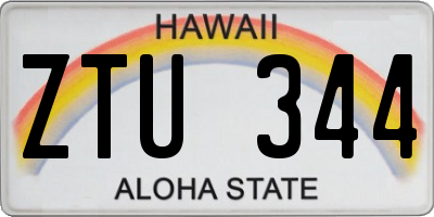 HI license plate ZTU344