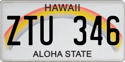 HI license plate ZTU346