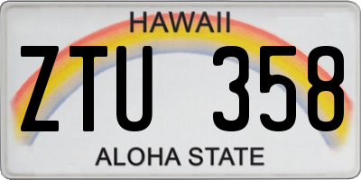 HI license plate ZTU358