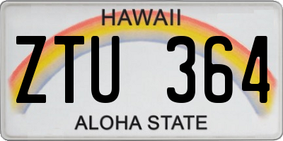 HI license plate ZTU364