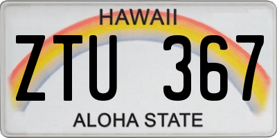 HI license plate ZTU367