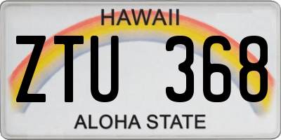HI license plate ZTU368