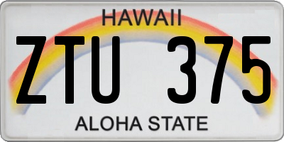 HI license plate ZTU375