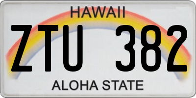 HI license plate ZTU382