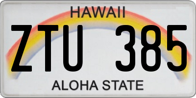 HI license plate ZTU385