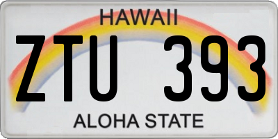HI license plate ZTU393
