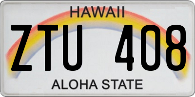 HI license plate ZTU408