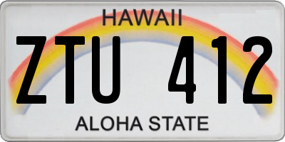 HI license plate ZTU412