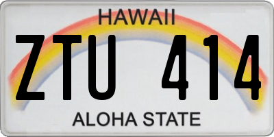 HI license plate ZTU414