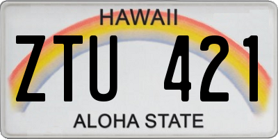 HI license plate ZTU421