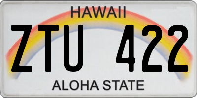 HI license plate ZTU422