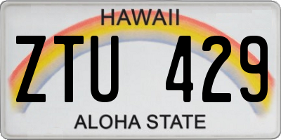 HI license plate ZTU429
