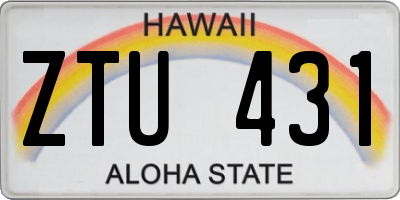 HI license plate ZTU431