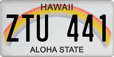 HI license plate ZTU441