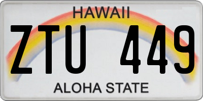 HI license plate ZTU449