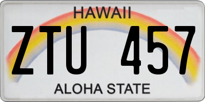 HI license plate ZTU457