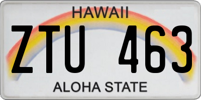 HI license plate ZTU463