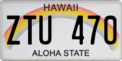 HI license plate ZTU470