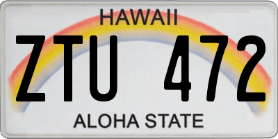 HI license plate ZTU472