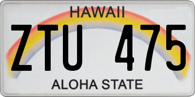 HI license plate ZTU475