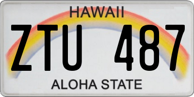 HI license plate ZTU487