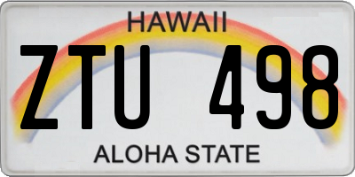 HI license plate ZTU498