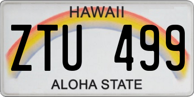 HI license plate ZTU499