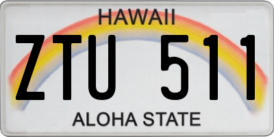 HI license plate ZTU511