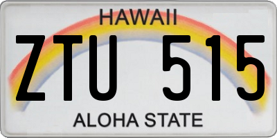 HI license plate ZTU515