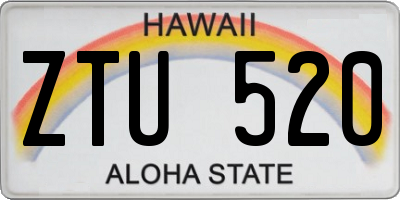 HI license plate ZTU520
