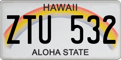 HI license plate ZTU532