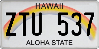 HI license plate ZTU537